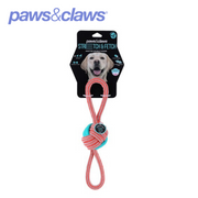 Stretch And Fetch TPR + Braided Rope Knotted Double Tugger 35x8x8cm