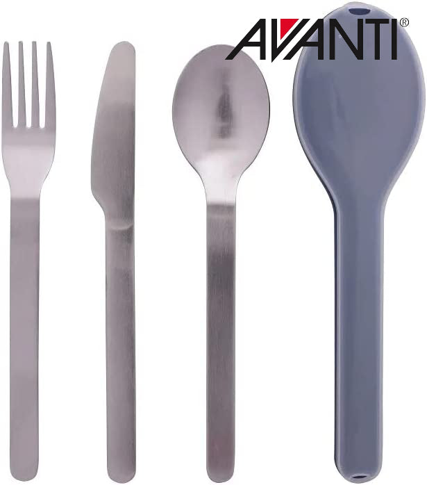 Stainless steel travel cutlery set with case