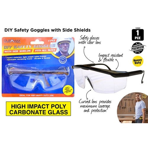 High impact nylon safety glasses