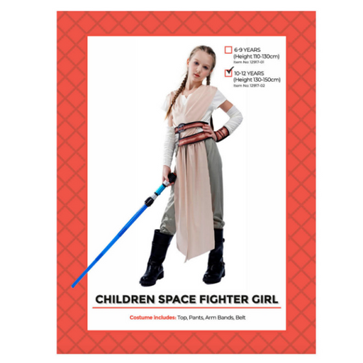 Children Space Fighter Girl Costume (10-12 years)