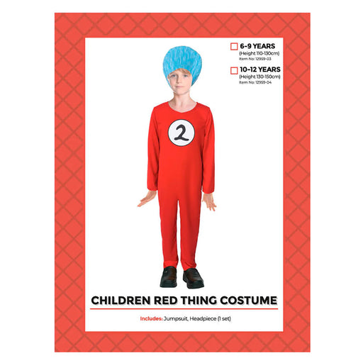 Children Red Thing 2 Costume 10-12 years
