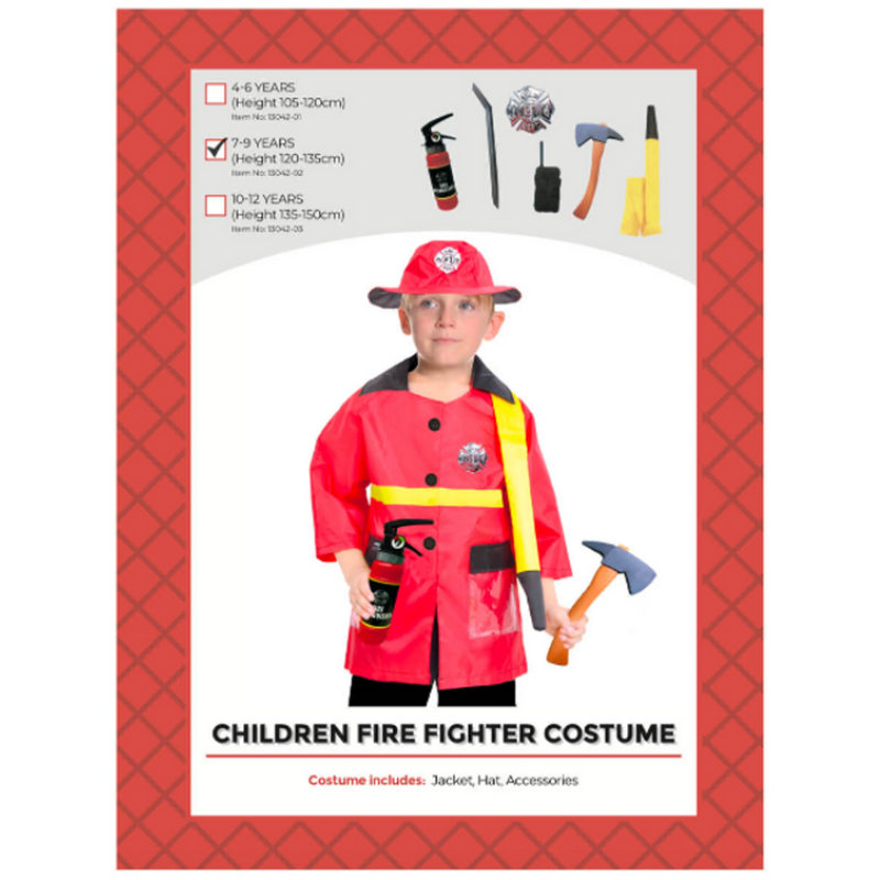 Children Fire Fighter Costume (M) (7-9 years)