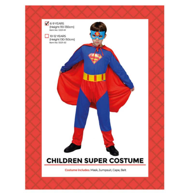 Children Super Hero Costume (6-9 years)