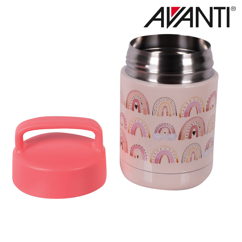 Kids insulated food jar with rainbow print 375ml detail view 2