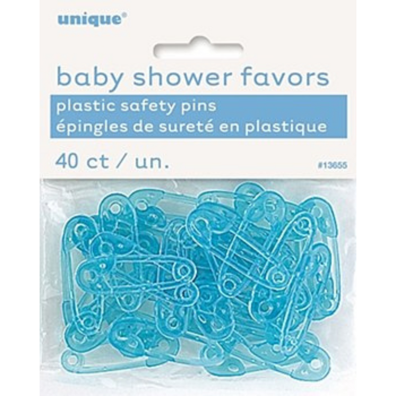 Baby Pins Blue 40pk