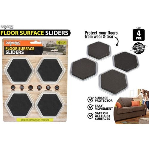 Furniture sliders for carpet wood and tiles four pack
