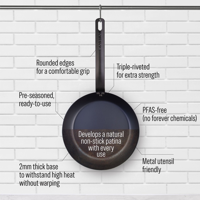 Evolv -Seasoned Carbon Steel Fry Pan 20cm