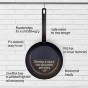 Evolv -Seasoned Carbon Steel Fry Pan 26cm – thumbnail