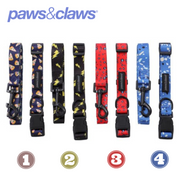 Park Life Collar + Lead Set Med 4 Asstd Designs 2cm
