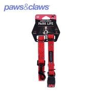 Park Life Collar + Lead Set Med 4 Asstd Designs 2cm