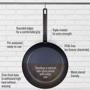 Evolv -Seasoned Carbon Steel Fry Pan 32cm – thumbnail