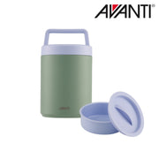 Green insulated food jar with carry handle 480ml detail view 2 – thumbnail