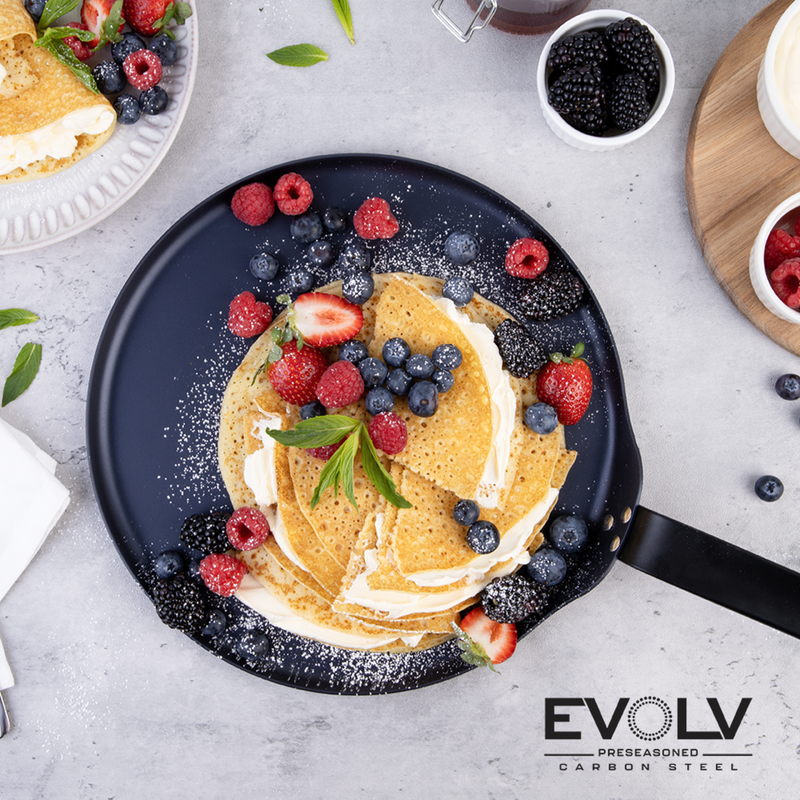 Evolv -Seasoned Carbon Steel Crepe/Roti Pan 28cm