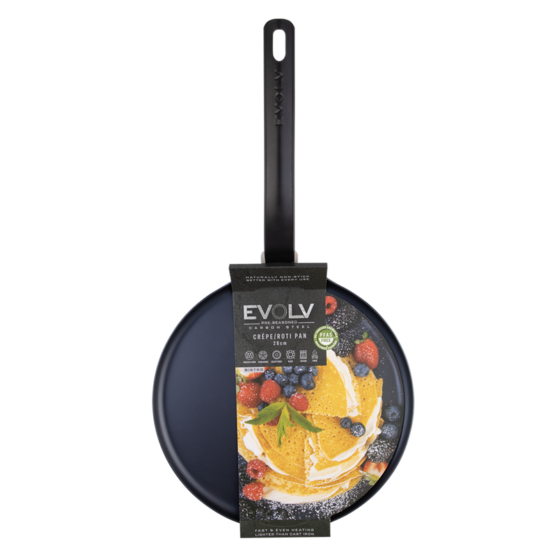 Evolv -Seasoned Carbon Steel Crepe/Roti Pan 28cm