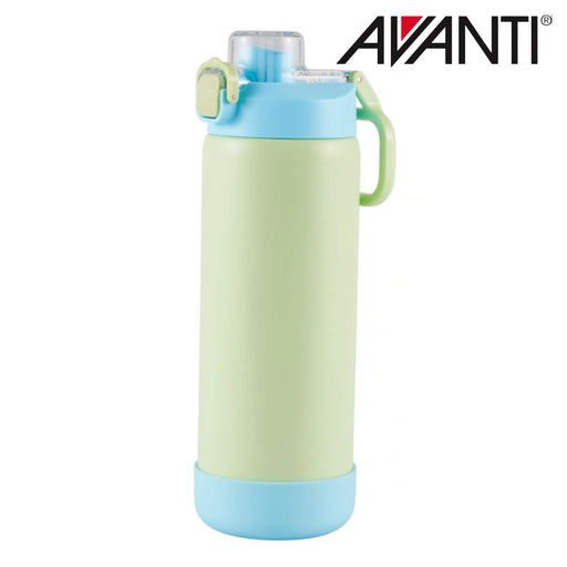 Large green and blue insulated water bottle 550ml
