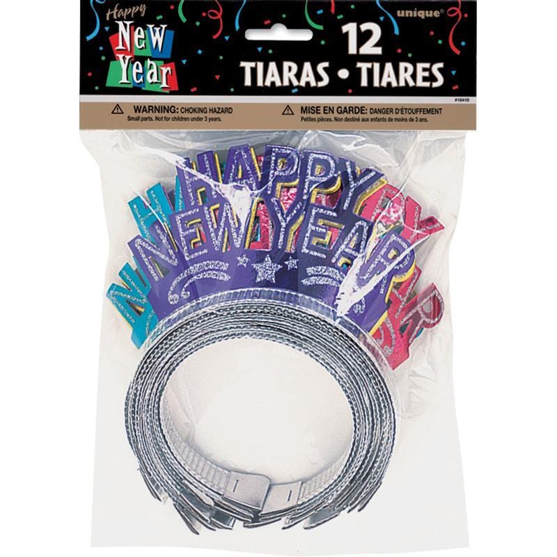 Glitter New Year tiaras party set