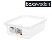 10L clear plastic storage box low profile with lid – thumbnail