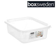 10L low profile clear storage box with lid – thumbnail