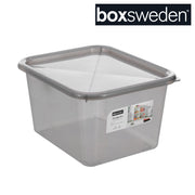 Empty 15L clear plastic storage box Boxsweden – thumbnail