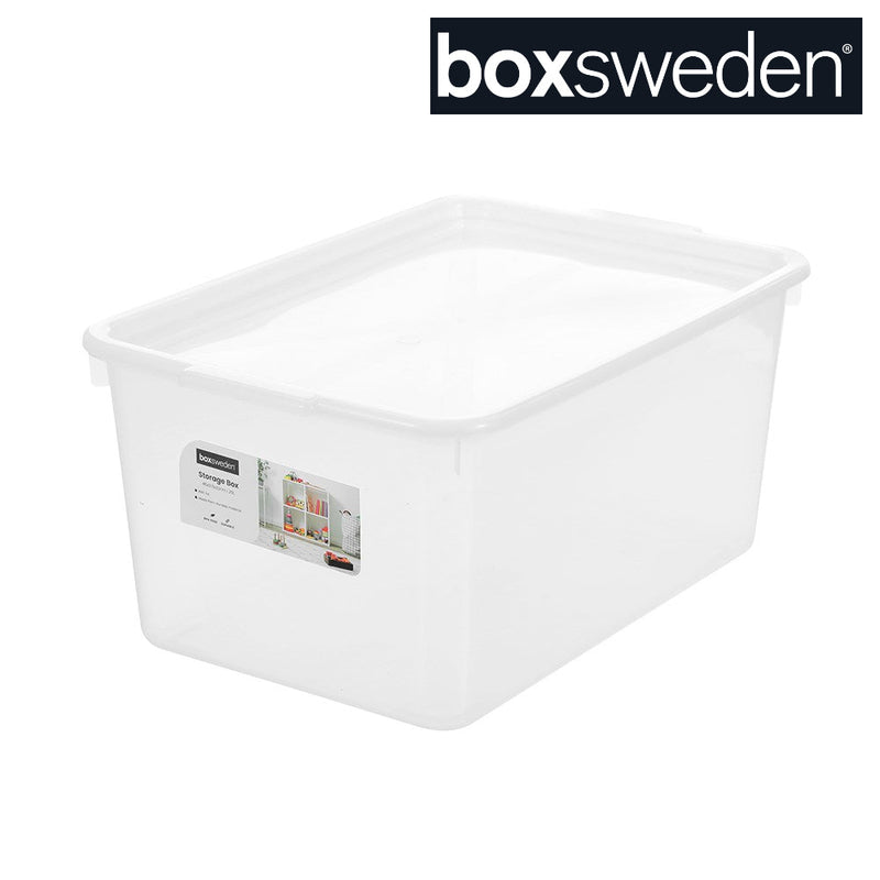 20L clear plastic storage box with lid