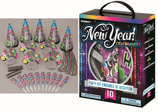 New Year celebrate party kit for 10 guests