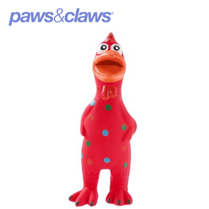 Squeaky Chicken Rubber Latex Pet Toy 2 Asstd 24x10x7cm