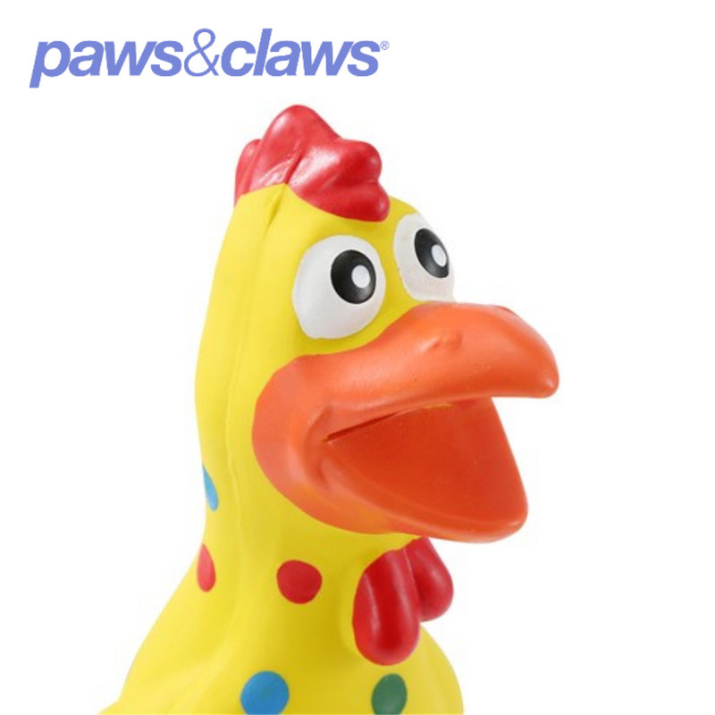 Squeaky Chicken Rubber Latex Pet Toy 2 Asstd 24x10x7cm