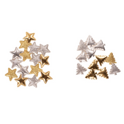 Ronis 16 Die Cut Star and Tree Shape with Stickers Assorted