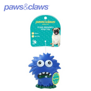 Vinyl Crazy Monster Squeaky Pet Toy 3 Asstd 9.5x8.5cm
