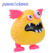 Vinyl Crazy Monster Squeaky Pet Toy 3 Asstd 9.5x8.5cm