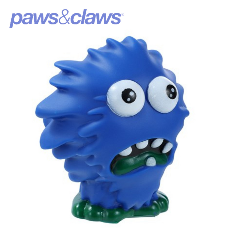 Vinyl Crazy Monster Squeaky Pet Toy 3 Asstd 9.5x8.5cm
