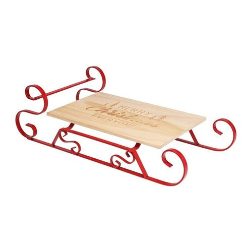 Sled shaped Christmas serving platter