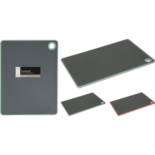 black cutting board measuring 27 x 20.5 x 0.7cm