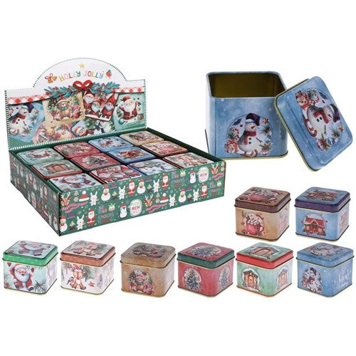 360ml metal storage tin 12 assorted designs