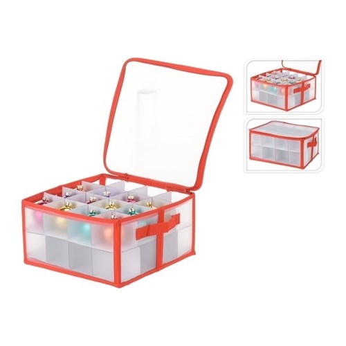 two layer Christmas bauble storage box 34 x 34 x 17cm