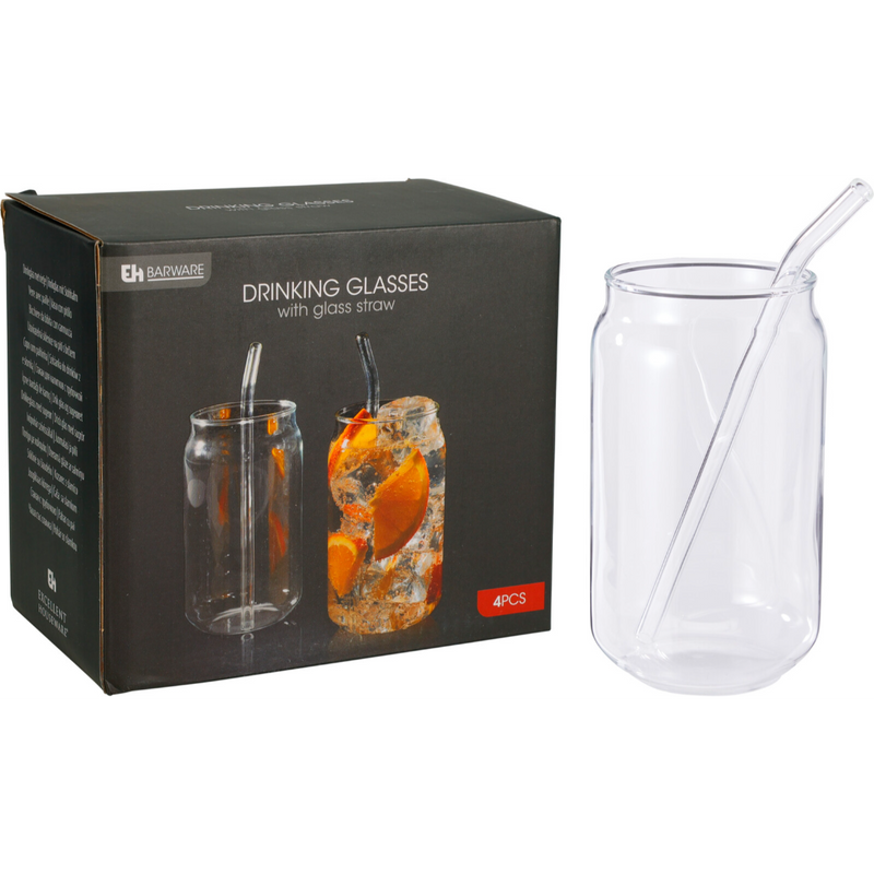 4 piece drinking glass set 500ml