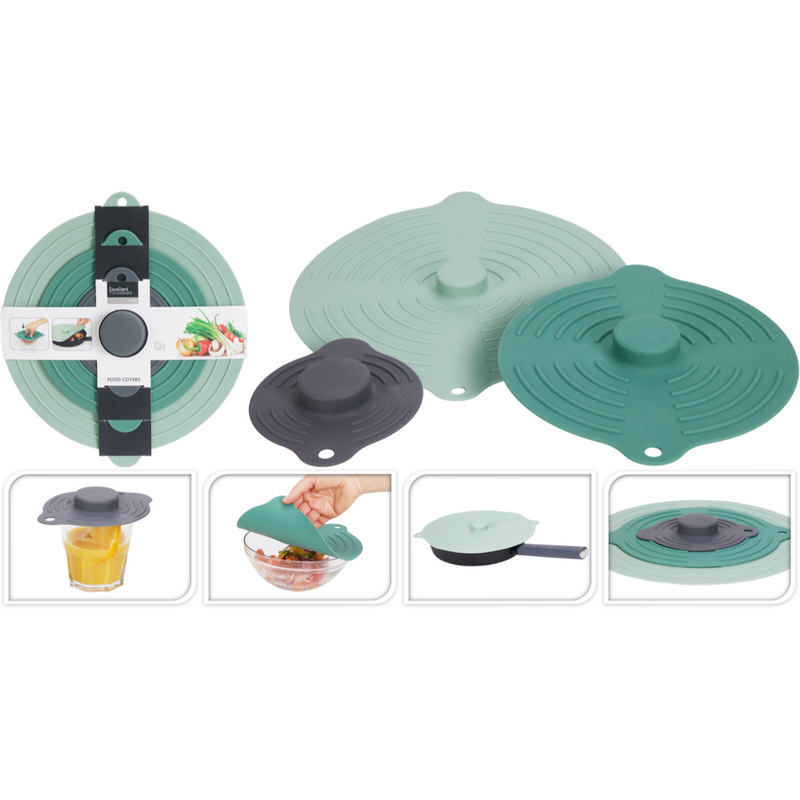 reusable silicone lid set for compatible containers