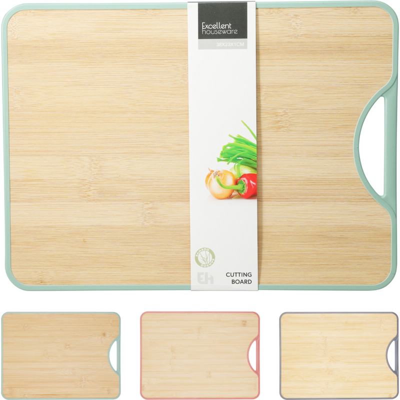 bamboo cutting board measuring 36 x 23cm