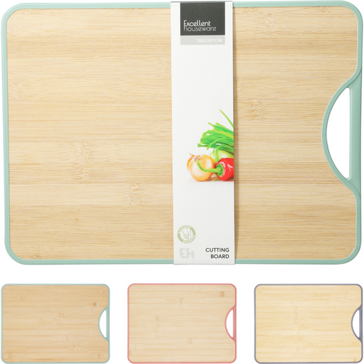 bamboo cutting board measuring 36 x 23cm
