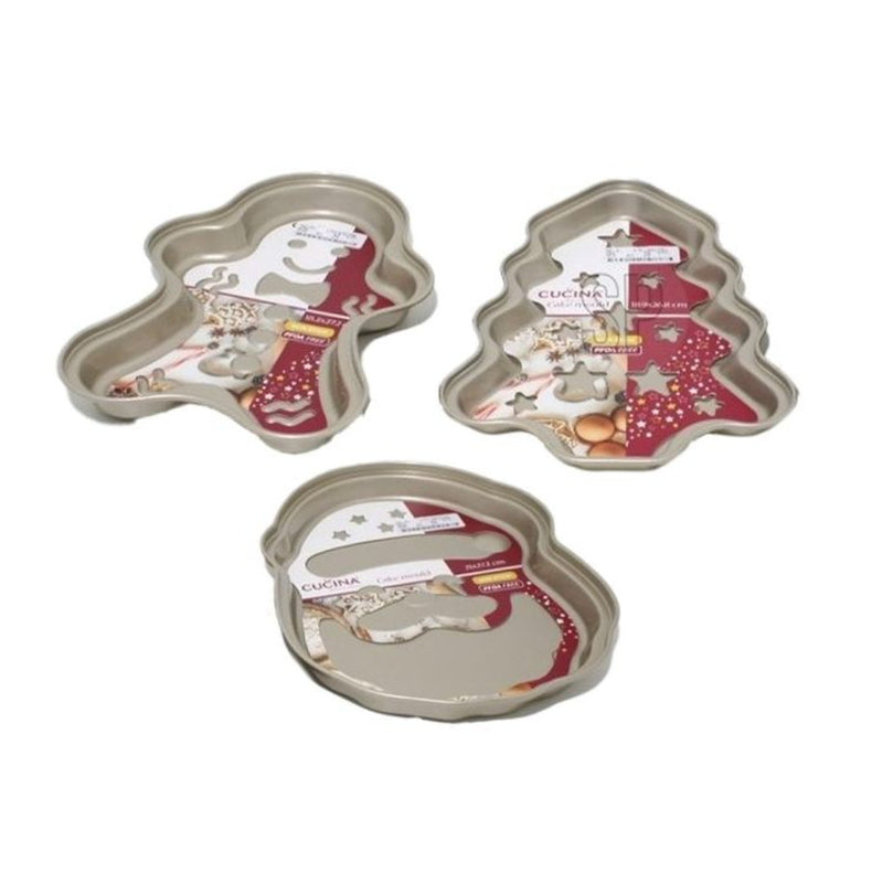 Ronis Cake Mould Non Stick 3 Assorted Christmas