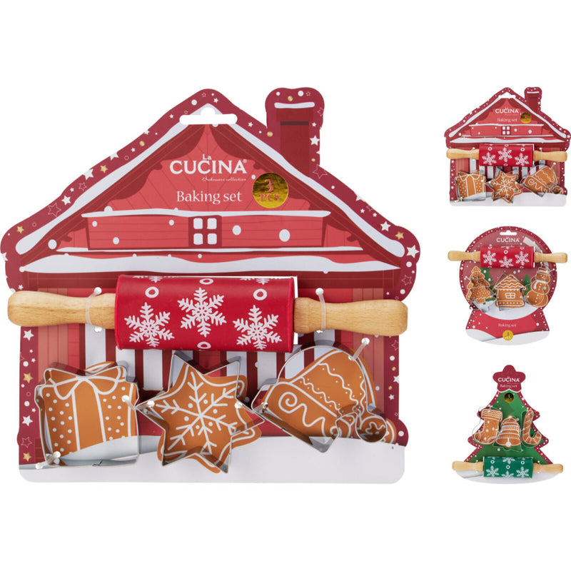 Ronis Baking Set 4Pcs Christmas Design