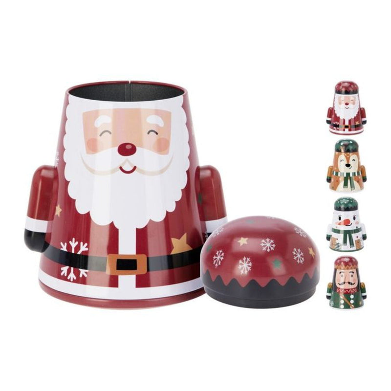 Ronis Santa Storage Tin 4 Assorted 15cm