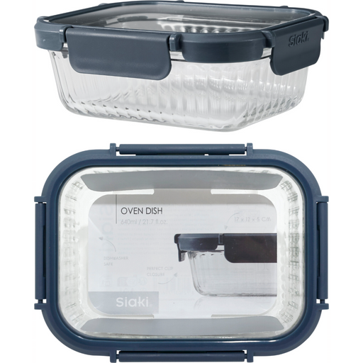 640ml borosilicate glass food storage box