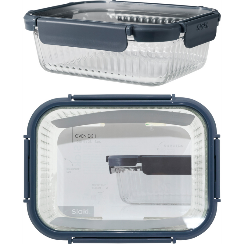 1480ml borosilicate glass food storage box