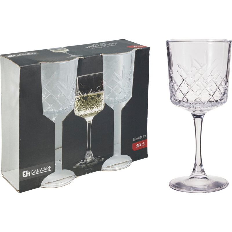 2 piece 320ml wine glass set