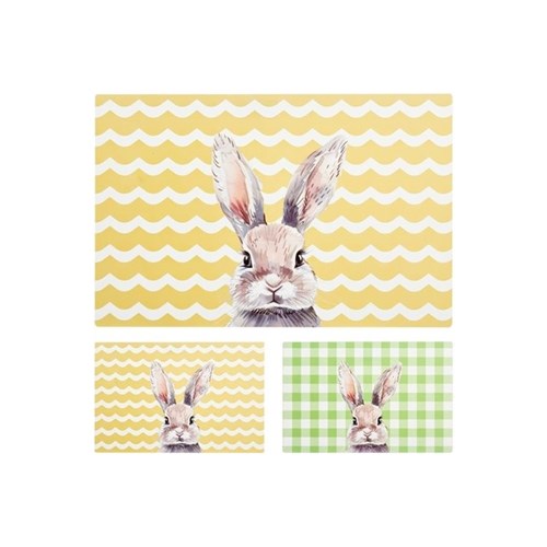 Plastic placemat with Easter print