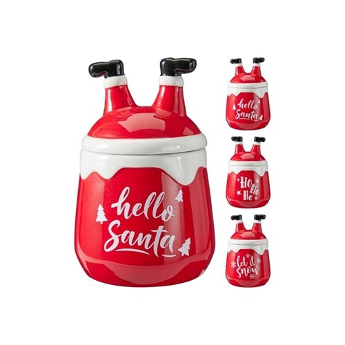 Christmas storage jar 15 x 20cm assorted designs