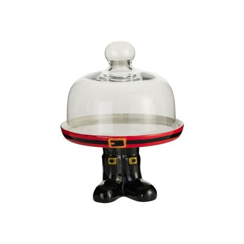 cake stand with glass lid 23cm diameter 25cm high