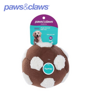 Plush Soccer Ball W/ Squeaker Pet Toy 2 Asstd 13cm