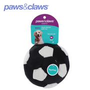 Plush Soccer Ball W/ Squeaker Pet Toy 2 Asstd 13cm